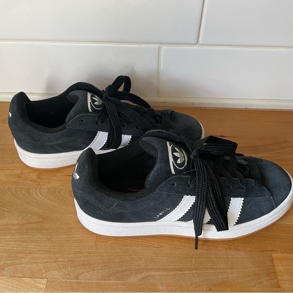 Adidas Navy and White Campus Sneakers - Picture 4 of 11